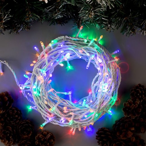 Гирлянда светодиодная "Шнур" 200LED 220В RGB IP44 20м фото Гирлянда светодиодная "Шнур" 200LED 220В RGB IP44 20м картинка